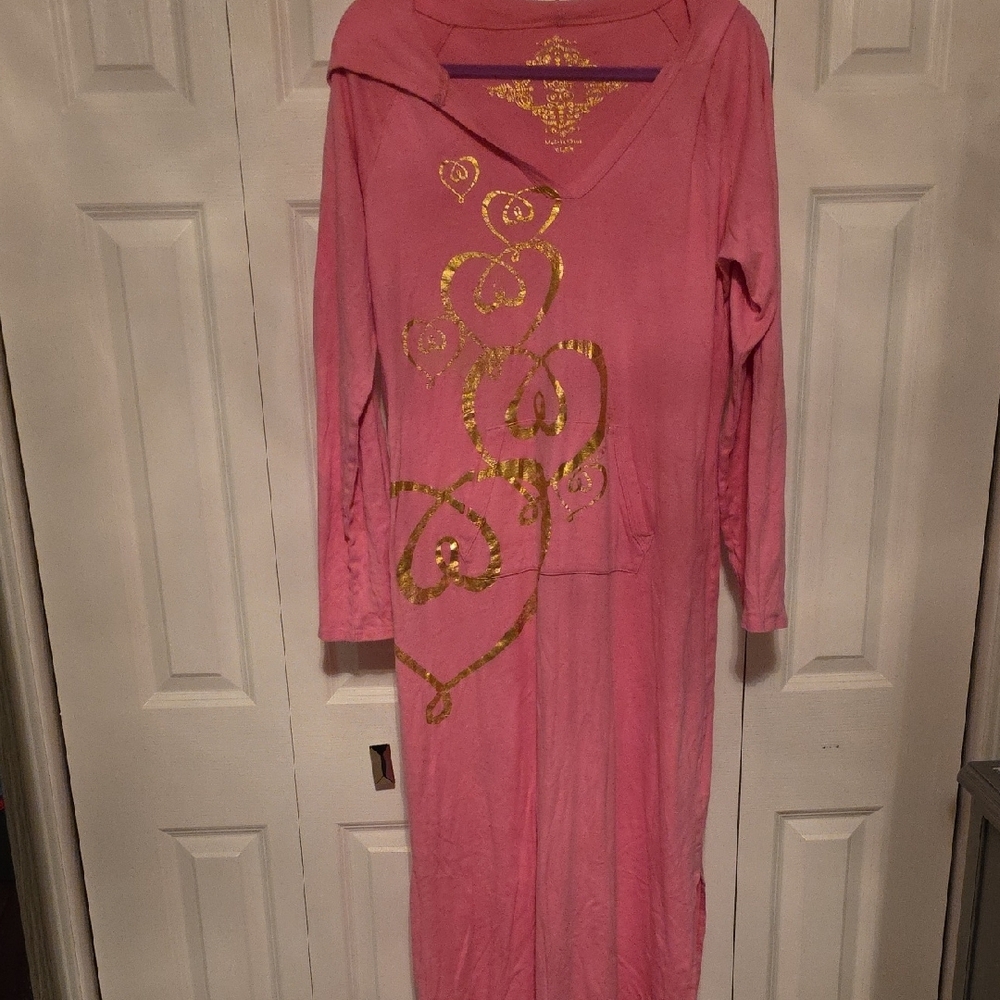 Victoria's Secret Pink Dress with Gold Design